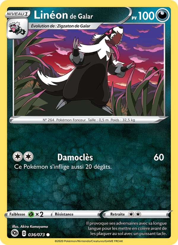 Linéon de Galar 36 — Weg des Champs (French Pokémon TCG card)