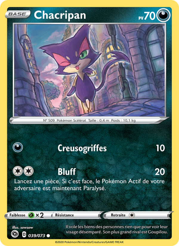 Chacripan 39 — Weg des Champs (French Pokémon TCG card)
