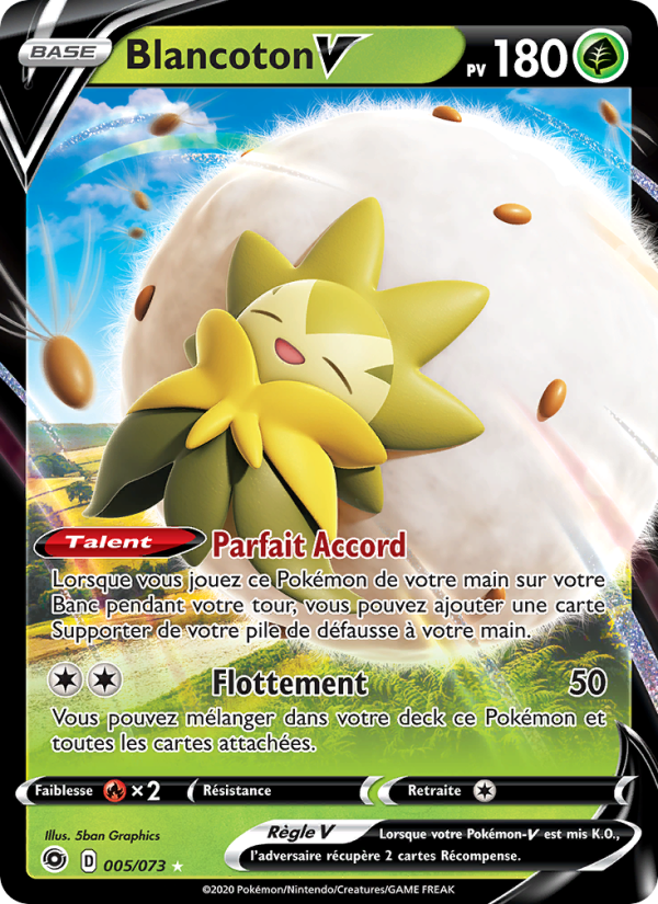 Blancoton V 5 — Weg des Champs (French Pokémon TCG card)