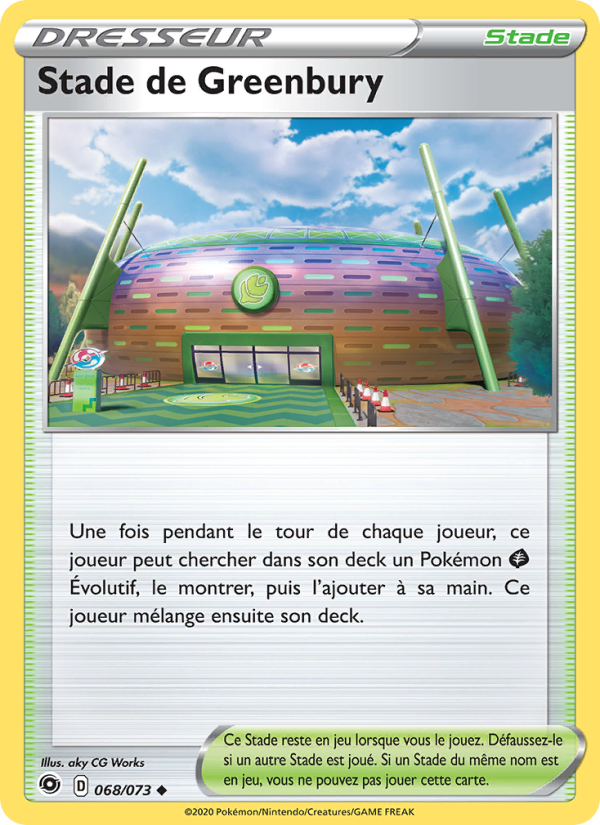 Stade de Greenbury 68 — Weg des Champs (French Pokémon TCG card)
