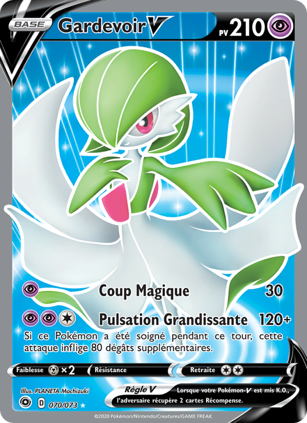 Gardevoir V 70 — Weg des Champs (French Pokémon TCG card)
