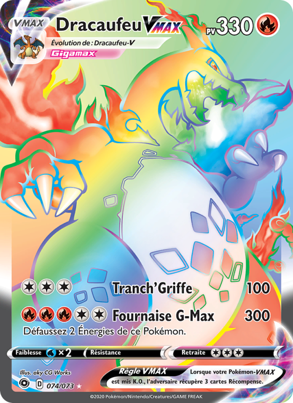 Dracaufeu VMAX 74 — Weg des Champs (French Pokémon TCG card)