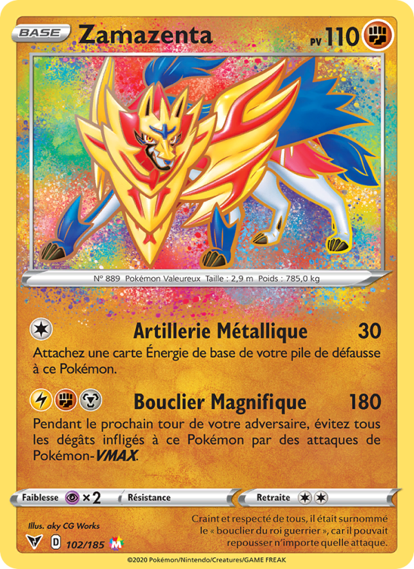 Zamazenta 102 — Vivid Voltage (French Pokémon TCG card)