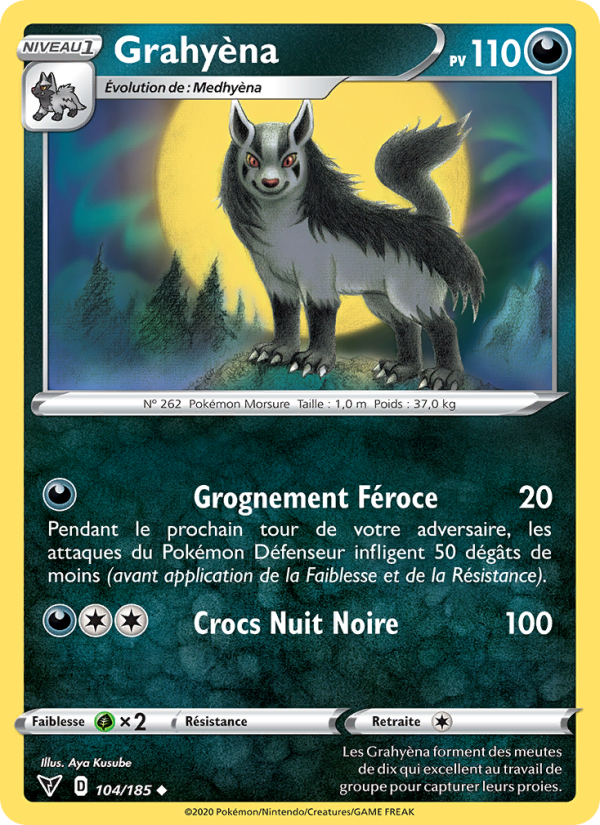 Grahyèna 104 — Vivid Voltage (French Pokémon TCG card)