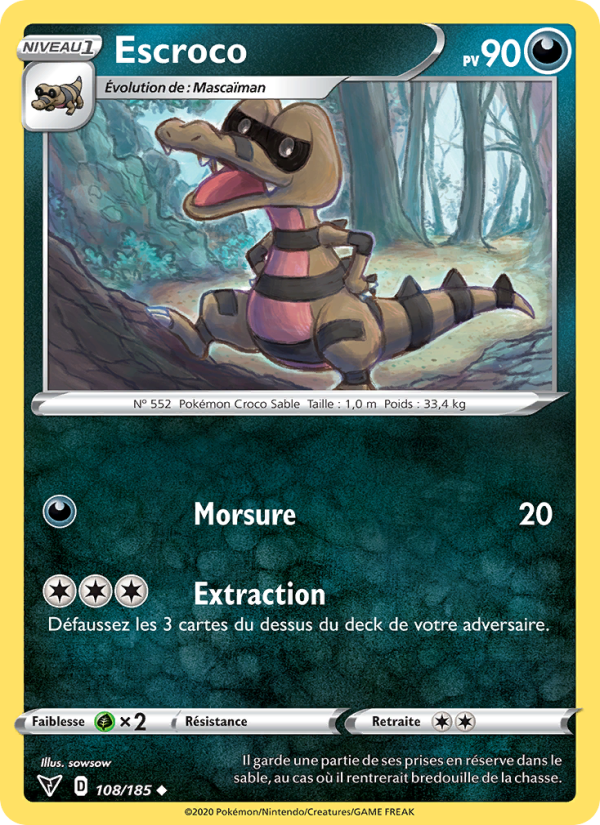 Escroco 108 — Vivid Voltage (French Pokémon TCG card)