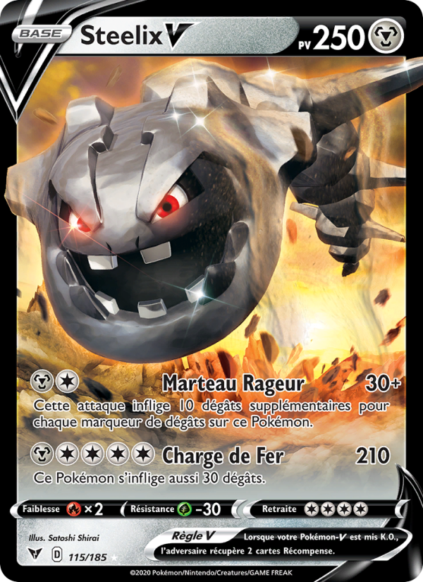 Steelix V 115 — Vivid Voltage (French Pokémon TCG card)