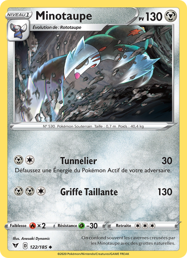 Minotaupe 122 — Vivid Voltage (French Pokémon TCG card)