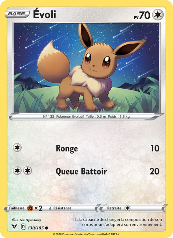 Évoli 130 — Vivid Voltage (French Pokémon TCG card)
