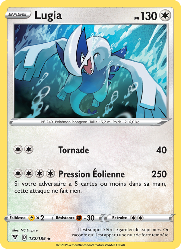 Lugia 132 — Vivid Voltage (French Pokémon TCG card)