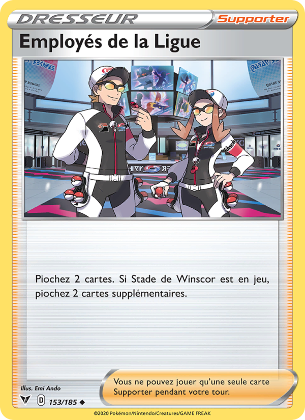 Employés de la Ligue 153 — Vivid Voltage (French Pokémon TCG card)