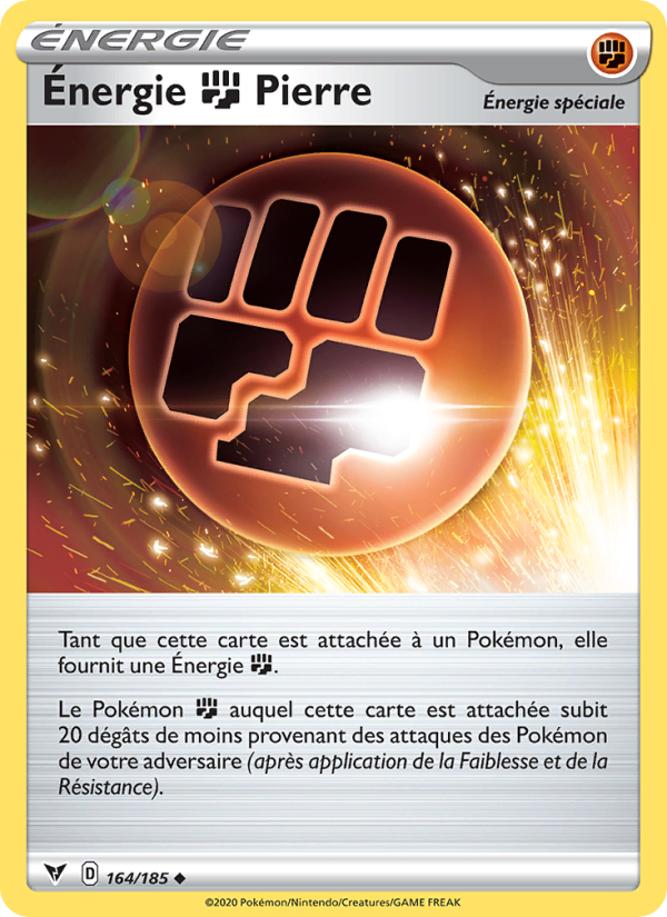 Énergie Fighting Pierre 164 — Vivid Voltage (French Pokémon TCG card)