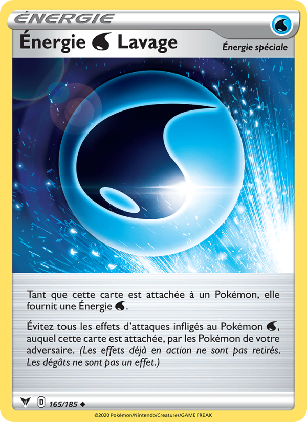 Énergie Water Lavage 165 — Vivid Voltage (French Pokémon TCG card)