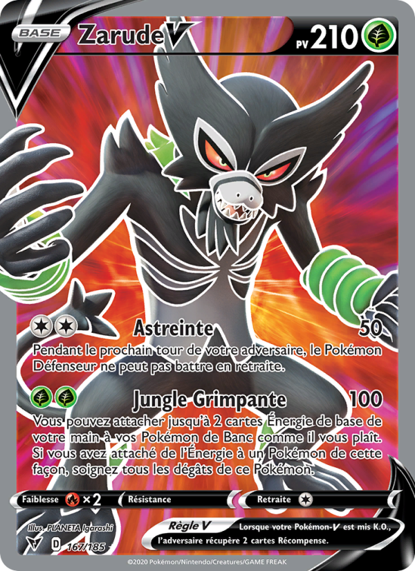 Zarude V 167 — Vivid Voltage (French Pokémon TCG card)