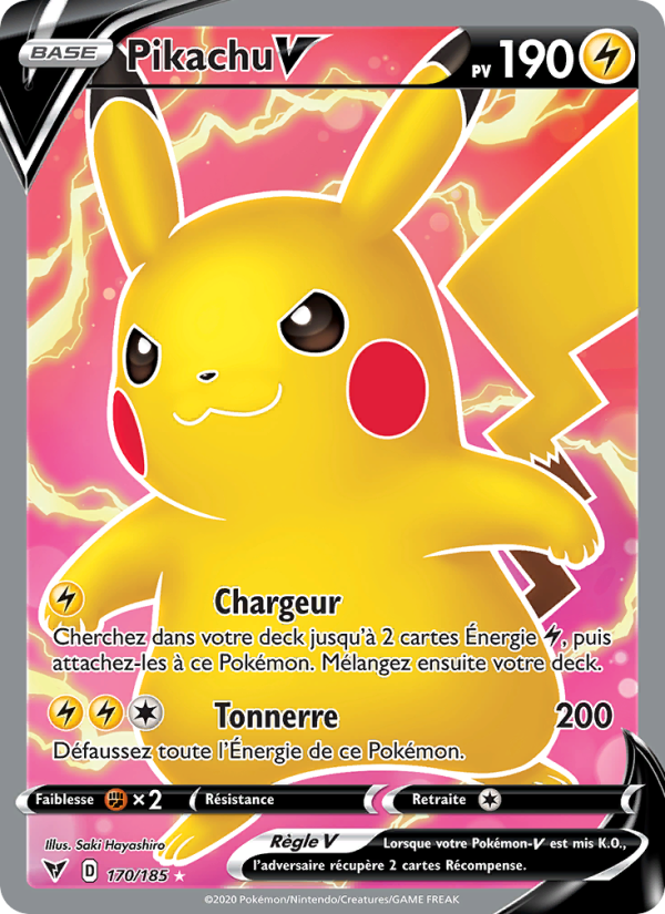 Pikachu V 170 — Vivid Voltage (French Pokémon TCG card)
