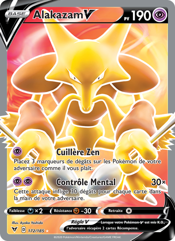 Alakazam V 172 — Vivid Voltage (French Pokémon TCG card)