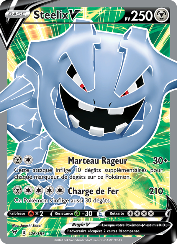 Steelix V 176 — Vivid Voltage (French Pokémon TCG card)