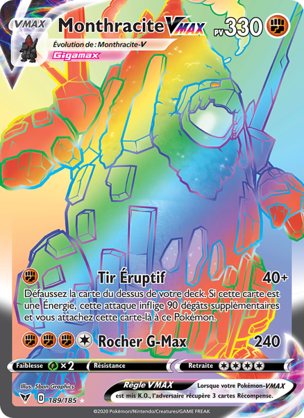 Monthracite VMAX 189 — Vivid Voltage (French Pokémon TCG card)