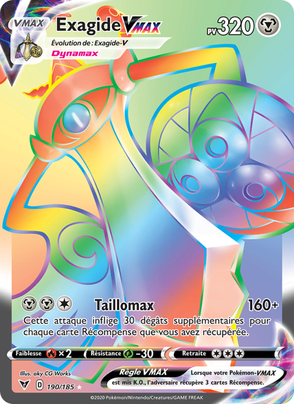 Exagide VMAX 190 — Vivid Voltage (French Pokémon TCG card)
