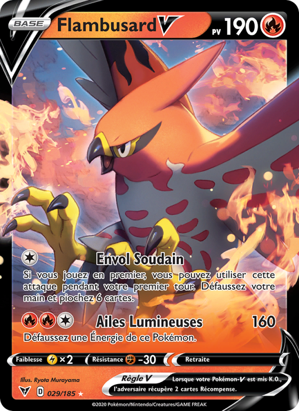 Flambusard V 29 — Vivid Voltage (French Pokémon TCG card)