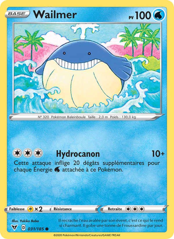 Wailmer 31 — Vivid Voltage (French Pokémon TCG card)