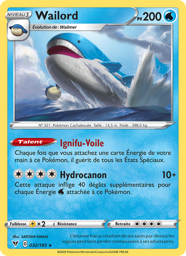 Wailord 32 — Vivid Voltage (French Pokémon TCG card)