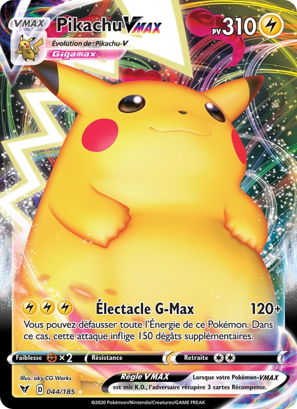 Pikachu VMAX 44 — Vivid Voltage (French Pokémon TCG card)