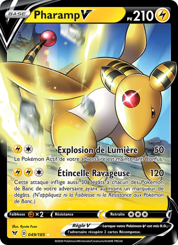 Pharamp V 49 — Vivid Voltage (French Pokémon TCG card)
