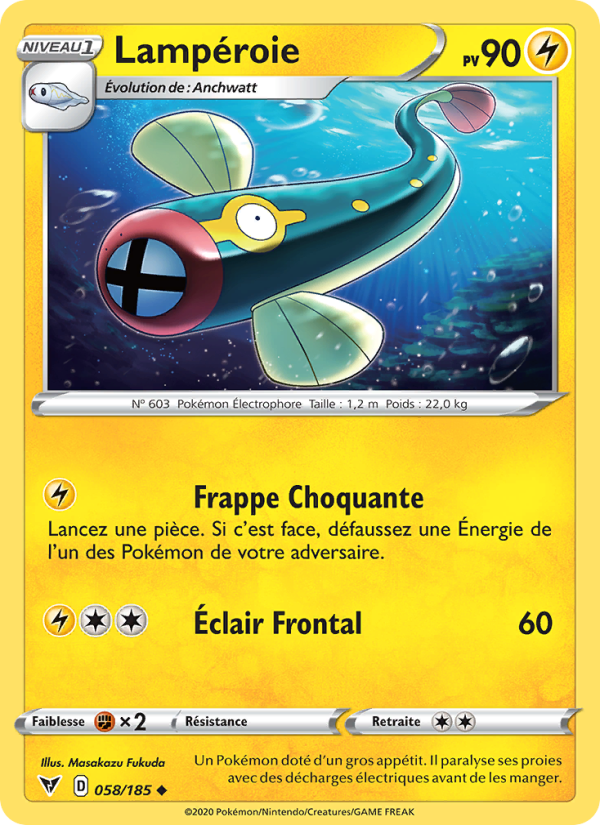 Lampéroie 58 — Vivid Voltage (French Pokémon TCG card)