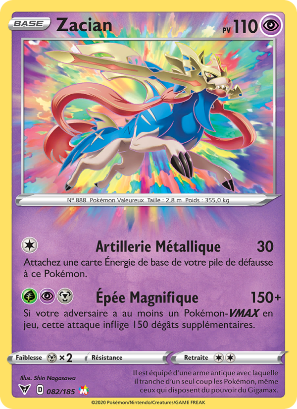 Zacian 82 — Vivid Voltage (French Pokémon TCG card)