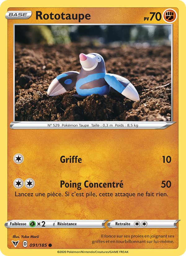 Rototaupe 91 — Vivid Voltage (French Pokémon TCG card)