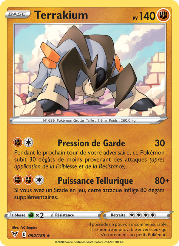 Terrakium 92 — Vivid Voltage (French Pokémon TCG card)