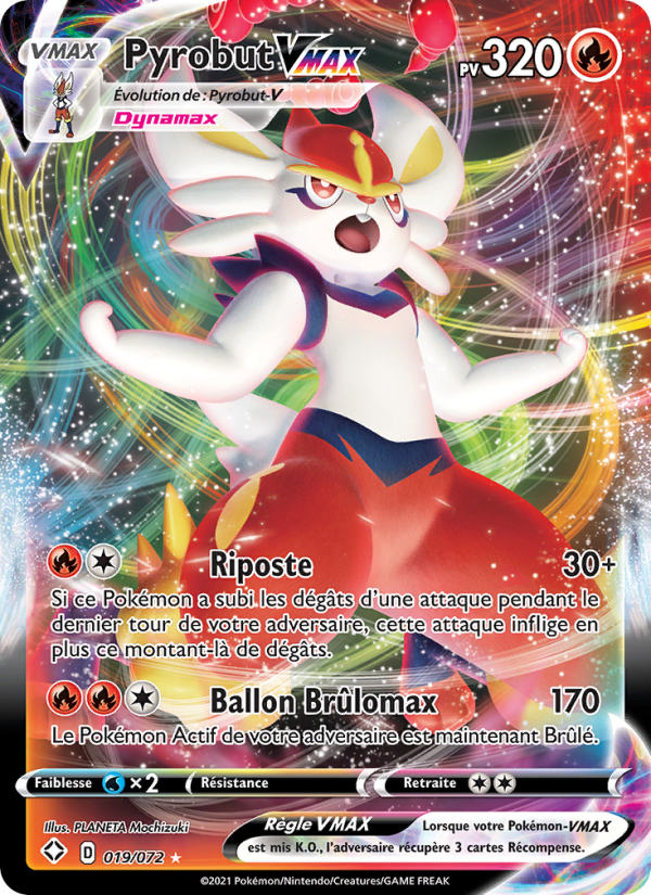 Pyrobut VMAX 19 — Glänzendes Schicksal (French Pokémon TCG card)