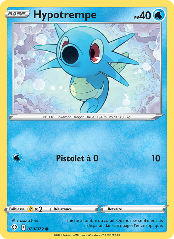 Hypotrempe 20 — Glänzendes Schicksal (French Pokémon TCG card)