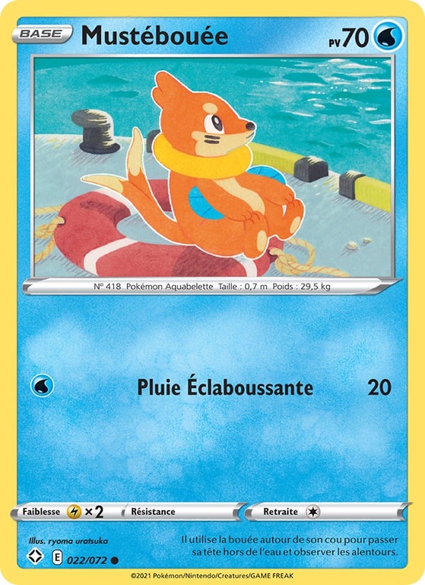 Mustébouée 22 — Glänzendes Schicksal (French Pokémon TCG card)