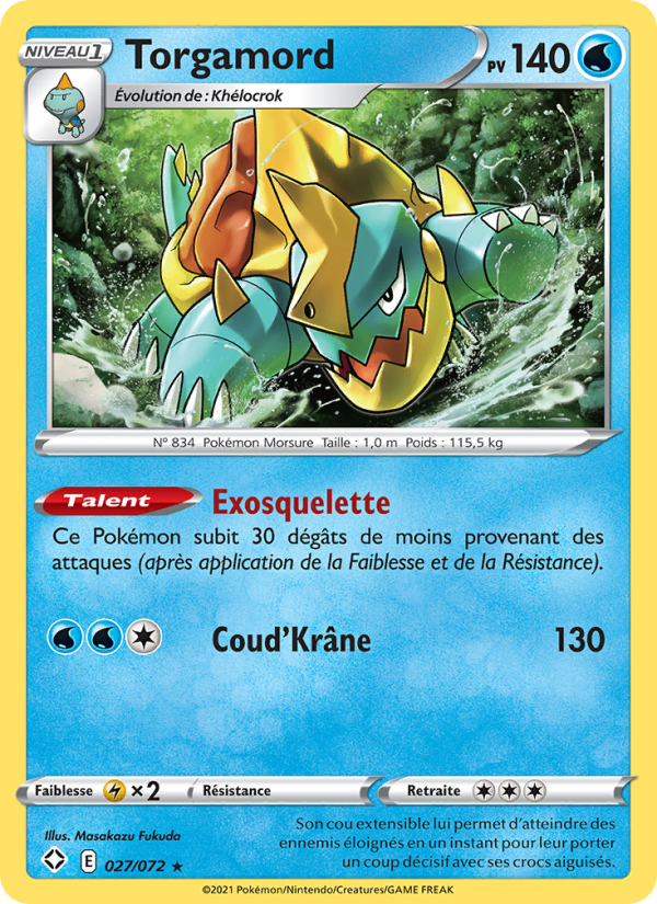 Torgamord 27 — Glänzendes Schicksal (French Pokémon TCG card)