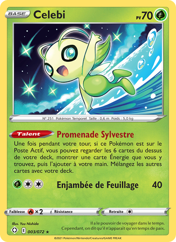 Celebi 3 — Glänzendes Schicksal (French Pokémon TCG card)