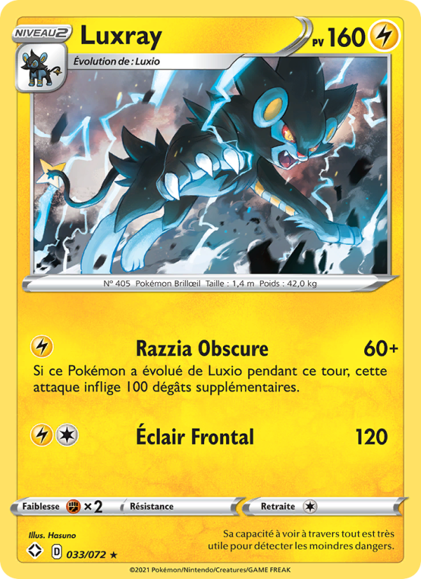 Luxray 33 — Glänzendes Schicksal (French Pokémon TCG card)