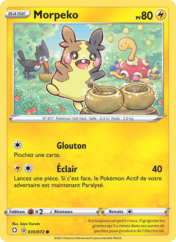 Morpeko 35 — Glänzendes Schicksal (French Pokémon TCG card)