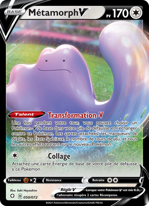 Métamorph V 50 — Glänzendes Schicksal (French Pokémon TCG card)