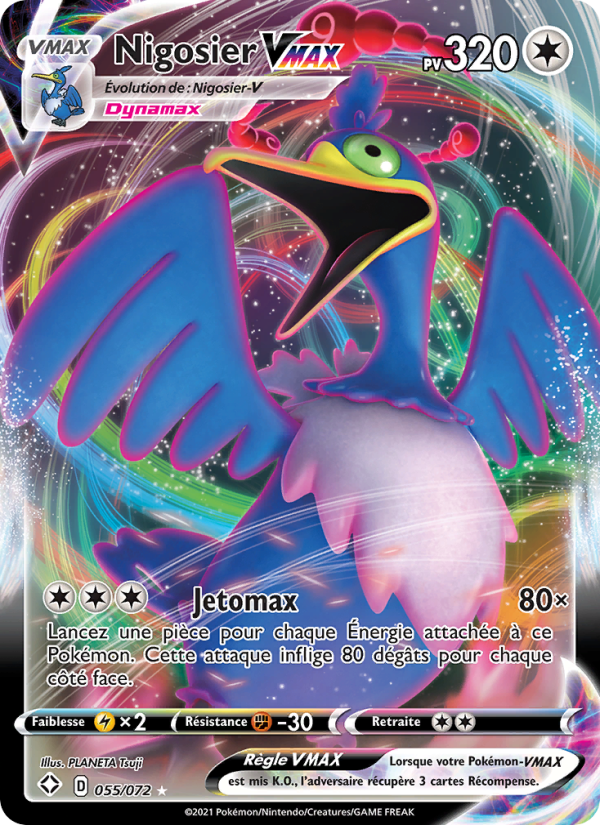 Nigosier VMAX 55 — Glänzendes Schicksal (French Pokémon TCG card)
