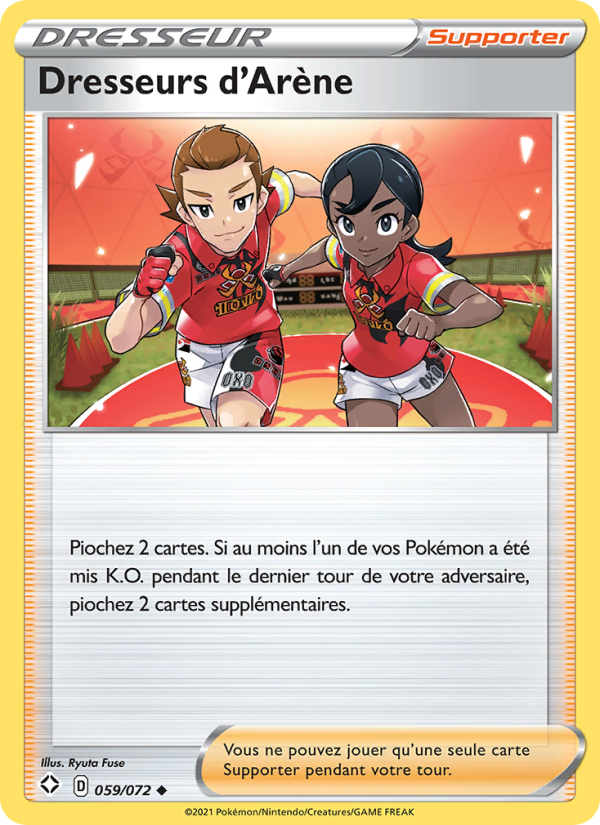 Dresseurs d'Arène 59 — Glänzendes Schicksal (French Pokémon TCG card)