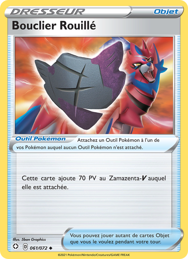 Bouclier Rouillé 61 — Glänzendes Schicksal (French Pokémon TCG card)