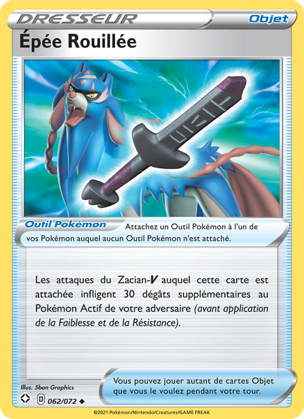Épée Rouillée 62 — Glänzendes Schicksal (French Pokémon TCG card)