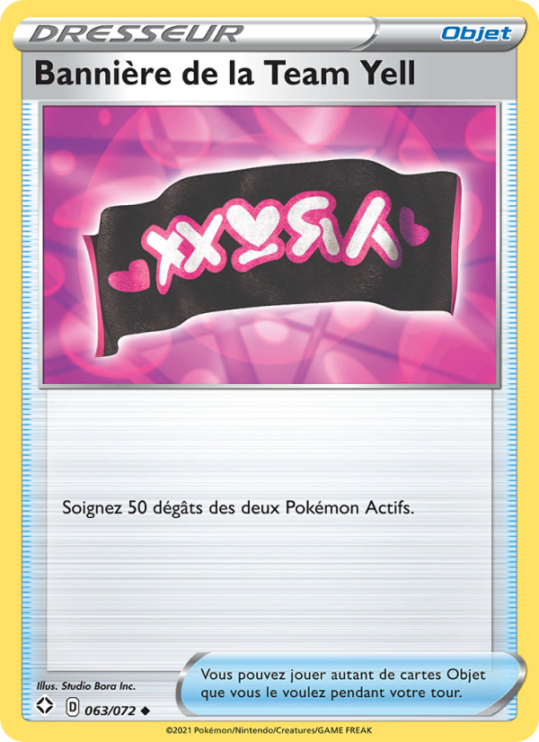Bannière de la Team Yell 63 — Glänzendes Schicksal (French Pokémon TCG card)