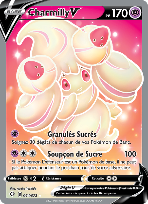 Charmilly V 64 — Glänzendes Schicksal (French Pokémon TCG card)