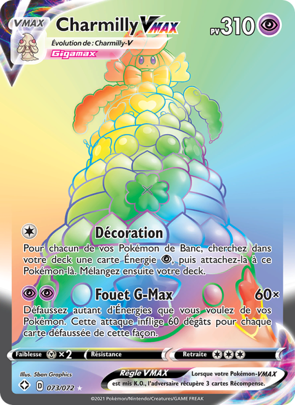 Charmilly VMAX 73 — Glänzendes Schicksal (French Pokémon TCG card)