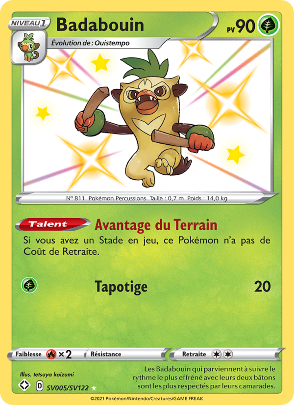 Badabouin SV005 — Glänzendes Schicksal (French Pokémon TCG card)