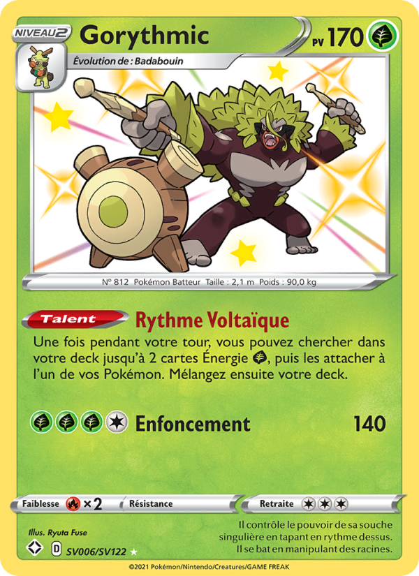 Gorythmic SV006 — Glänzendes Schicksal (French Pokémon TCG card)