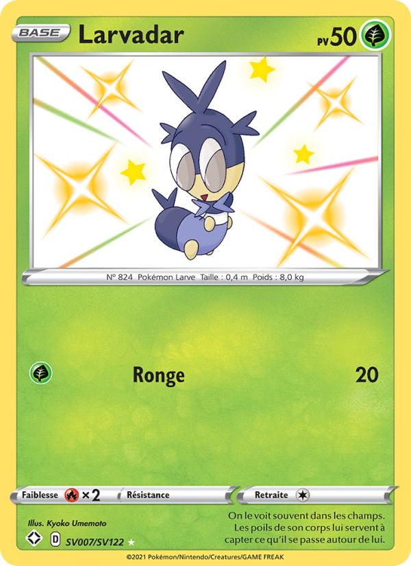 Larvadar SV007 — Glänzendes Schicksal (French Pokémon TCG card)