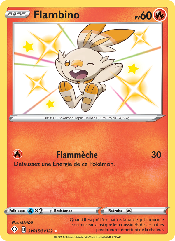 Flambino SV015 — Glänzendes Schicksal (French Pokémon TCG card)